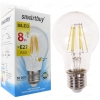 Лампа светодиодная Smartbuy A60 Filament [8Вт, E27, 3000К теплый свет]
