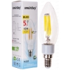 Лампа светодиодная Smartbuy C37 Filament СВЕЧА [ 5Вт, E14, 3000К теплый свет, 400 лм]