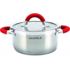 Кастрюля Supra SHS-N2451C Hitomi Red [объем: 5,2 л, диаметр: 24 см, нержавеющая сталь, индукция]