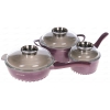 Набор посуды Supra SAD-S072Kit Sonti Violet [кастрюля: 2,4л, ковш: 1,3л, сотейник: 24см, алюминий]