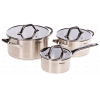Набор посуды Tefal E825S374 Hero [кастрюля: 5,4л, 3л, ковш: 1,6л, нержавеющая сталь, индукция]