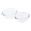 Стеклянная посуда Supra SHG-0224Kit [набор кастрюль с крышками 1,2л и 1,8л, термостойкое стекло]