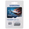 Память Samsung Pro (microSDHC) 16 Gb class UHS-I (10+) до 90 MB/s + адаптер