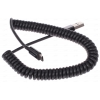 Кабель micro USB, Deppa Classic (2А, витой, реверсивный, 2м, черный)