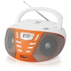 Аудиомагнитола BBK BX193U белый/оранжевый 2Вт/CD/CDRW/MP3/FM(dig)/USB