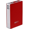 Портативный аккумулятор 10400 mAh, Interstep Soft-touch (2А, 2xUSB, цифр. индикатор, сквозной заряд, Красный)