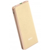 Портативный аккумулятор 8000 mAh, Interstep Polymer Ultra Slim (2,4А, 2xUSB, Li-pol, QC 2.0 in-out, PU-Кожа, Бежевый)