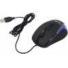 OKLICK Optical Mouse <235M> <Black-Blue> (RTL) USB  3btn+Roll <997801>