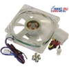 Gembird <FANCASE-L3-M/BALL> Colorful  PC Case Fan (зеленый, SMART, 80x80x25mm, 27дБ, 2500 об/мин)