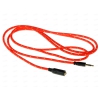 Кабель удлинительный 3.5 Jack (M) - 3.5 Jack (F), 1,5m, Cason, текстиль, красный