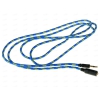 Кабель удлинительный 3.5 Jack (M) - 3.5 Jack (F), 1,5m, Cason, текстиль, синий
