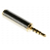 Переходник 3.5 Jack (F) - 2.5 Jack (M), Cason, металл, серебро