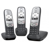 Радиотелефон Gigaset A415 TRIO Black [DECT, GAP, ЖК, АОН, Caller ID, гр.связь, черный, три трубки]