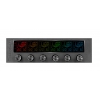 Регулятор в панель 5.25" скорости вращения 6 вентиляторов Thermaltake Commander F6 RGB LCD