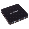 Внешний USB3.0 HUB 4-port Aceline [EA34-02] без блока питания (C3H4), black