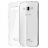 Накладка на корпус с серебристой рамкой для Samsung Galaxy J1 mini (2016), силикон, прозрачный