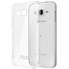 Накладка на корпус с серебристой рамкой для Samsung Galaxy J3 (2016), силикон, прозрачный