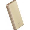 Портативный аккумулятор 12000 mAh, Interstep Polymer Ultra Slim (2,4А, 2xUSB, Li-pol, QC 2.0 in-out, PU-Кожа, Бежевый)