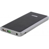 Портативный аккумулятор 8000 mAh, Interstep Polymer Ultra Slim (2,4А, 2xUSB, Li-pol, QC 2.0 in-out, PU-Кожа, Черный)