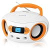 Аудиомагнитола BBK BS15BT белый/оранжевый 2Вт/MP3/FM(dig)/USB/BT