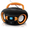 Аудиомагнитола BBK BS15BT черный/оранжевый 4Вт/MP3/FM(dig)/USB/BT