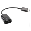 OTG Кабель InterStep для мобильных устройств (micro USB - USB-host, 0,15м, Черный)