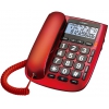 Телефон teXet TX-260 [Повт. наб., ЖК дисп., регул. уровня гром., память на 35 ном., возм.крепл. на стену, 5 мелод., RED]