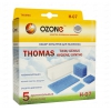 Набор фильтров Ozone microne H-07 [ Для моделей пылесосов: THOMAS Twin/Набор: 4 губки для фильтрации + HEPA фильтр]