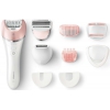 Эпилятор Philips BRE640/00 скор.:2 насад.:8 от аккум. белый/розовый