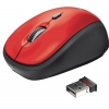 Мышь беспроводная Trust Yvi Wireless Mouse Red(19522), 1600dpi, Red, USB