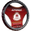 Оплетка руля Autoprofi (AP-156) [Натуральная кожа/Размер: M/(Т.серый)]