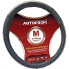 Оплетка руля Autoprofi (AP-678) [Натуральная кожа/Размер: M/(Черный/Серый)]