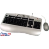 GALAXY MK-206 DESK MANAGER SILVER&BLACK (Кл-ра ERGO,М/Мед,PS/2+Мышь OPTICAL,3кн,ROLL,PS/2)