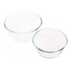 Стеклянная посуда Supra SHG-0215Kit [миски без крышек 0,6л, 1,2 л, термостойкое стекло]