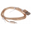 Кабель для Apple 8 pin Solomon 2 in1 Dual Fit Lightning+MicroUSB (USB 2.0, 1м, золотой)