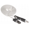 Переходник USB-C, Nilkin (2,1А, PU, бескислородная медь, 1,20м, белый)
