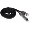 Переходник USB-C, Nilkin (2,1А, PU, бескислородная медь, 1,20м, черный)