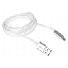 Кабель USB-C, Nillkin Elite (3А, TPE, Поддержка быстрой зарядки и передачи данных, 1м, серебро)