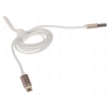 Кабель microUSB SMARTERRA ( магнитное соединение, световой индикатор, 1,2м, белый/серебро)