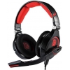 Наушники Tt eSPORTS Cronos [охват, закрытые., 20-20000 Гц, микр., каб. 3м, разъем 2x3.5мм, черн-красн.]