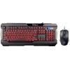 Клавиатура+мышь проводная игровая Tt eSPORTS Commander Combo Multi backlit Black (KB-CCM-PLBLRU-01) USB