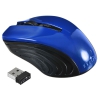 Мышь Oklick 545MW черный/синий оптическая (1600dpi) беспроводная USB (3but) (TM-5500 BLUE)