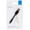Кабель microUSB Deppa Брелок (2,4А, плоский, 9см, белый)