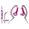 Наушники AUDIO-TECHNICA ATH-SPORT1iS [вставные (затычки), закрытые 20-23000 Гц,микр.,клипсы,каб.1.2м, разъем3.5мм,розо.]