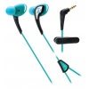 Наушники AUDIO-TECHNICA ATH-SPORT2 [вставные (затычки), закрытые 15-24000 Гц,микр.,клипсы,каб.1.2м, разъем3.5мм,синие.]