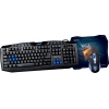 Клавиатура+мышь проводная игровая Qumo Gamer Force Black USB + коврик