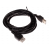 Кабель USB 2.0 A (M) - USB A (F), 3m, FinePower [UamUafBSi300V2Tmc] Черный