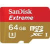 Флеш карта microSDHC 64Gb Class10 Sandisk SDSQXVF-064G-GN6AA Extreme + adapter