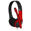 Наушники с микрофоном Oklick HS-M150 черный/красный 2м накладные оголовье (NO-003N)