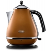 Электрочайник DeLonghi KBOV 2001.BW [ 1,7л, 2000 Вт, закрытая спираль, металл, фильтр.коричневый ] 
